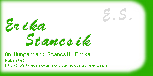 erika stancsik business card